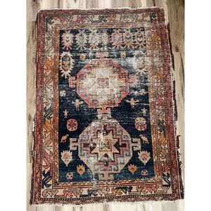 5’ x 4’ vintage wool rug